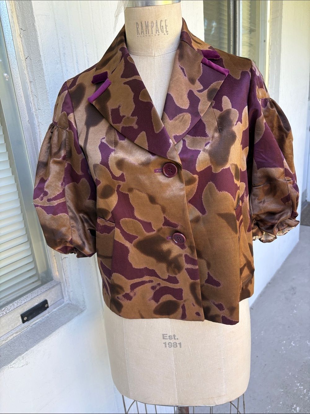 Etro satin floral Bolero jacket